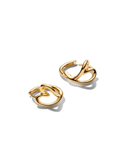 Organically Shaped Heart Small Hoop Earrings - 14k gold plating