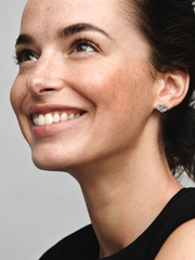 Sparkling Infinity Heart Stud Earrings - Sterling silver