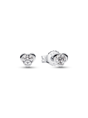 FINAL SALE - Pandora Talisman Sterling Silver Lab-grown Diamond Heart Earrings - 0.30 ct TW, Sterling silver