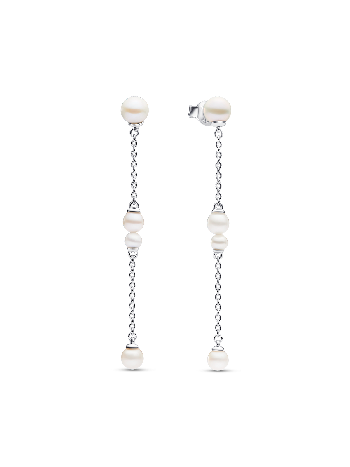 FINAL SALE - Treated Freshwater Cultured Pearl Drop Earrings - Sterling silver