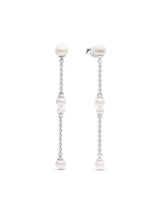 FINAL SALE - Treated Freshwater Cultured Pearl Drop Earrings - Sterling silver