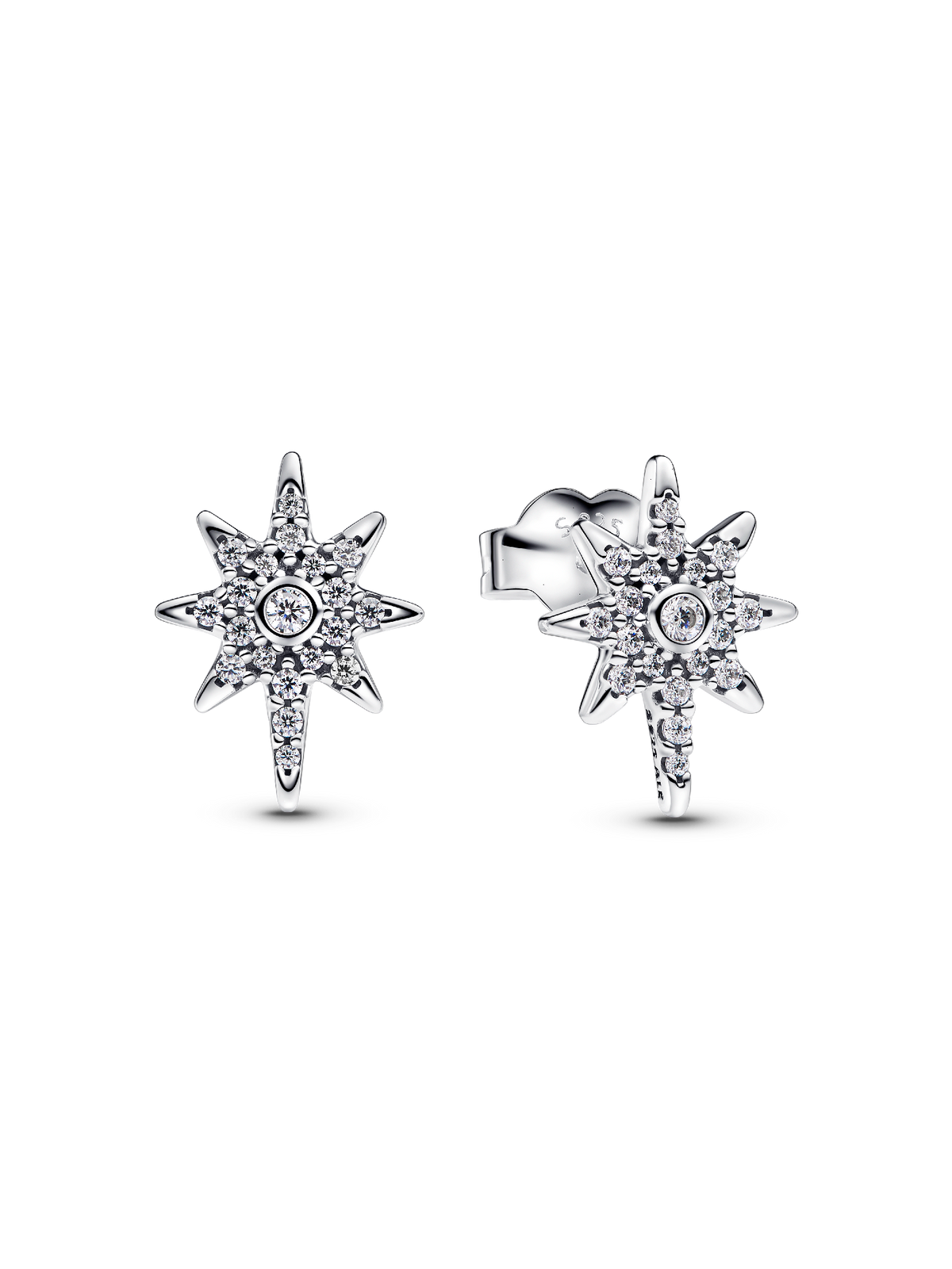 FINAL SALE - Sparkling North Star Stud Earrings - Sterling silver