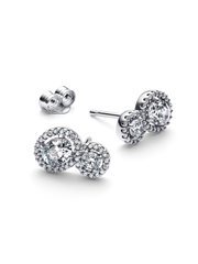 FINAL SALE - Embracing Halo Stud Earrings - Sterling silver