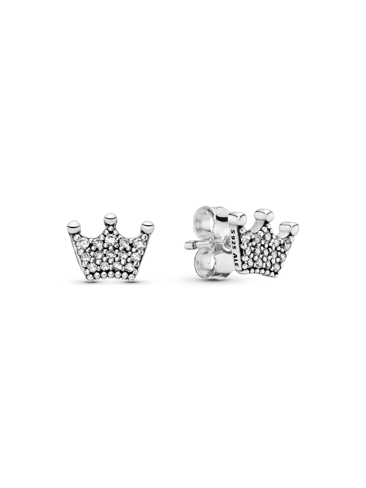 Crown Stud Earrings - Sterling silver