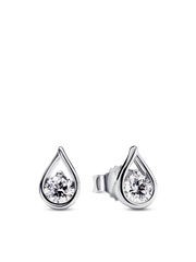FINAL SALE - Pandora Infinite Sterling Silver Lab-grown Diamond Earrings - 0.50 ct TW, Sterling silver