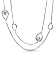 FINAL SALE - Pandora Infinite 14k White Gold Lab-grown Diamond Long Pendant Necklace - 0.50 ct TW, 14k white gold