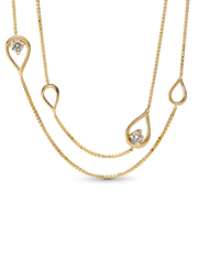 FINAL SALE - Pandora Infinite 14k Gold Lab-grown Diamond Long Pendant Necklace - 0.50 ct TW, 14k gold