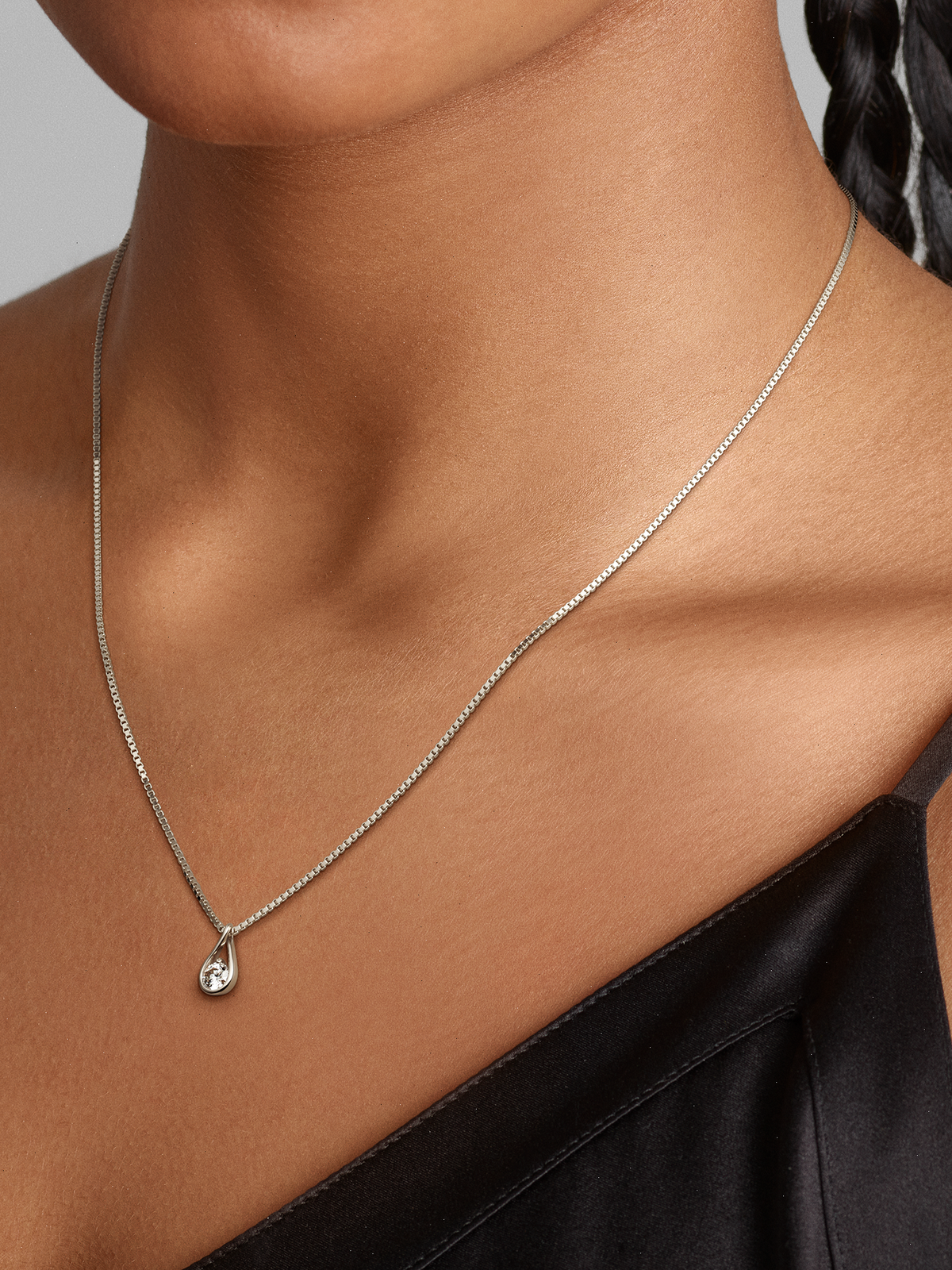 FINAL SALE - Pandora Infinite 14k White Gold Lab-grown Diamond Pendant Necklace - 0.25 ct TW, 14k white gold