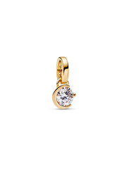 Pandora Talisman 14k Gold Lab-grown Diamond Moon Pendant - 0.25 ct TW, 14k gold