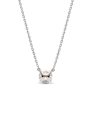 Pandora Era 14k White Gold Lab-grown Diamond Pendant Necklace - 1.00 ct TW, 14k white gold