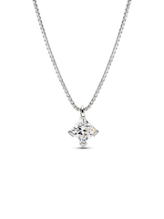 FINAL SALE - Pandora Nova 14k White Gold Lab-grown Diamond Pendant Necklace - 1.00 ct TW, 14k white gold