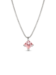FINAL SALE - Pandora Nova 14k White Gold Lab-grown Pink Diamond Pendant Necklace - 1.00 ct TW, 14k white gold