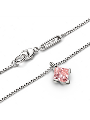 FINAL SALE - Pandora Nova 14k White Gold Lab-grown Pink Diamond Pendant Necklace - 1.00 ct TW, 14k white gold