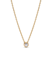 Pandora Era Bezel 14k Gold Lab-grown Diamond Pendant Necklace - 0.15 ct TW, 14k gold