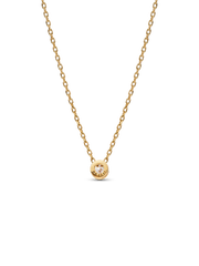 Pandora Era Bezel 14k Gold Lab-grown Diamond Pendant Necklace - 0.15 ct TW, 14k gold