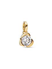 FINAL SALE - Pandora Talisman 14k Gold Lab-grown Diamond Heart Pendant - 0.75 ct TW, 14k gold