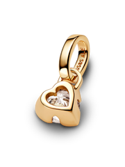 Pandora Talisman 14k Gold Lab-grown Diamond Heart Pendant - 0.25 ct TW, 14k gold