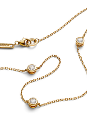 FINAL SALE - Pandora Era Bezel 14k Gold Lab-grown Diamond Station Necklace - 0.50 ct TW, 14k gold