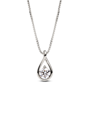 Pandora Infinite 14k White Gold Lab-grown Diamond Pendant Necklace - 1.00 ct TW, 14k white gold