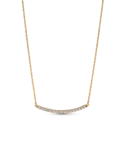 Pandora Era 14k Gold Lab-grown Diamond Pavé Bar Necklace - 0.26 ct TW, 14k gold