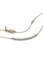 Pandora Era 14k Gold Lab-grown Diamond Pavé Bar Necklace - 0.26 ct TW, 14k gold
