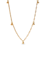 Pandora Era Bezel Lab-Grown Diamond Dangle Station Paperclip Chain Necklace - 0.13 ct TW, 14k gold