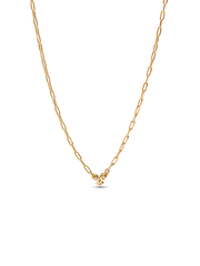Pandora Era Lab-Grown Diamond Cluster Paperclip Chain Necklace - 0.10 ct TW, 14k gold