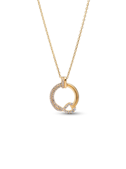 Pandora Infinite Lab-grown Diamond Pavé Circle Pendant Necklace - 0.32 ct TW, 14k gold