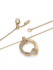 Pandora Infinite Lab-grown Diamond Pavé Circle Pendant Necklace - 0.32 ct TW, 14k gold