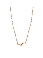 Pandora Era Lab-Grown Diamond Droplet Bar Necklace - 0.09 ct TW, 14k gold