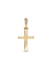 FINAL SALE - Sparkling Cross Pendant - 14k gold