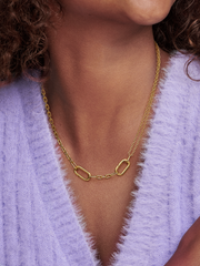FINAL SALE - Pandora ME Double Link Chain Necklace - 14k gold plating