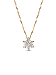 Sparkling Herbarium Cluster Pendant Necklace - 14k gold plating