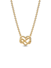 Sparkling Infinity Heart Collier Necklace - 14k gold plating
