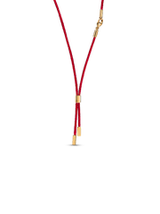 Pandora Talisman Red Recycled Polyester Cord Necklace - 14k gold plating