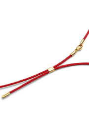 Pandora Talisman Red Recycled Polyester Cord Necklace - 14k gold plating