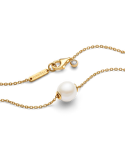 FINAL SALE - Treated Freshwater Cultured Pearl Collier Necklace - 14k gold plating