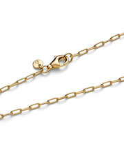 Elongated Link Chain Necklace - 14k gold plating