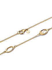 Organically Shaped Oval & Treated Freshwater Cultured Pearl Necklace - 14k gold plating