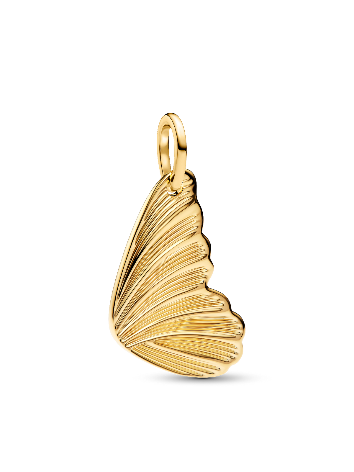 Engravable Butterfly Wing Tag Pendant - 14k gold plating