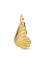 Engravable Butterfly Wing Tag Pendant - 14k gold plating