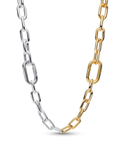 Two-tone Link Chain Necklace - Sterling silver, 14k gold plating