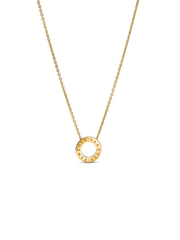 Pandora Logo Pavé Circle Collier Necklace - 14k gold plating
