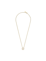 Pandora Logo Pavé Circle Collier Necklace - 14k gold plating