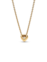 Sparkling Heart Collier Necklace - 14k gold plating