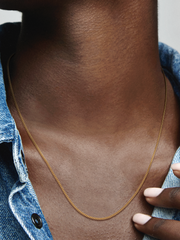 Curb Chain Necklace - 14k gold plating