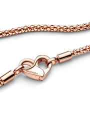 Pandora Moments Studded Chain Necklace - 14k rose gold plating