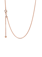 Curb Chain Necklace - 14k rose gold plating
