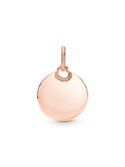 Engravable Round Tag Pendant - 14k rose gold plating