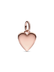 Engravable Heart Tag Pendant - 14k rose gold plating